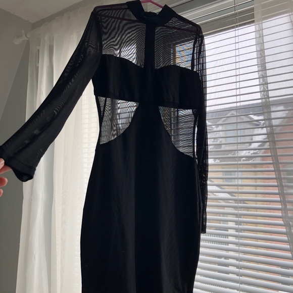 Sheer Mesh Peekaboo Dress - Picture 1 of 5